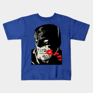 Masked Superhero Grimaces in the Darkness Kids T-Shirt